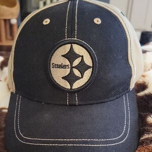 Steelers Black and Cream Baseball Cap